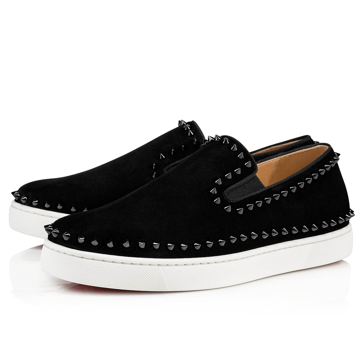 PIK BOAT BLACK/BLACK VEAU VELOURS - Shoes - Men - Christian Louboutin