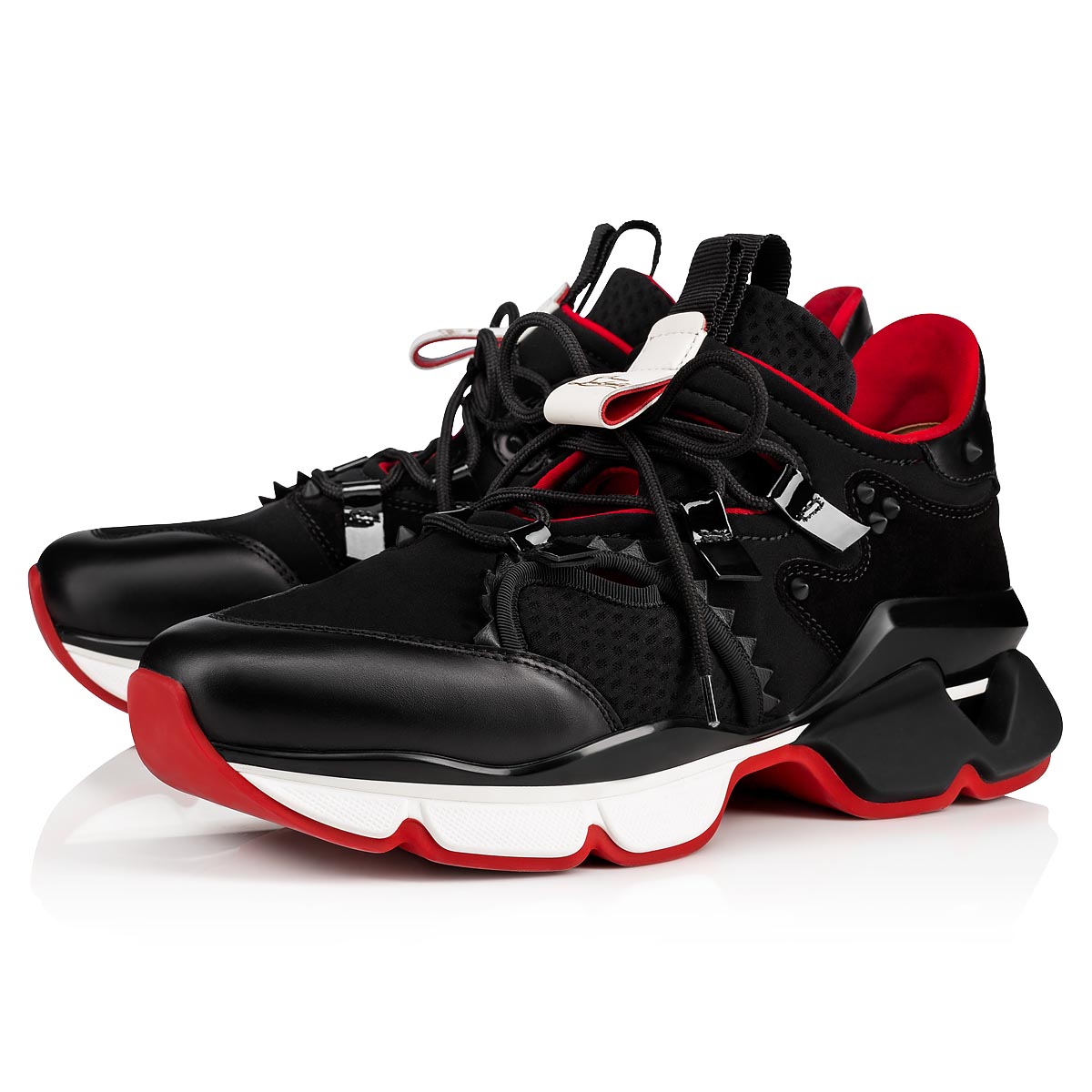 RED-RUNNER 000 BLACK Neopren - Shoes - Men - Christian Louboutin