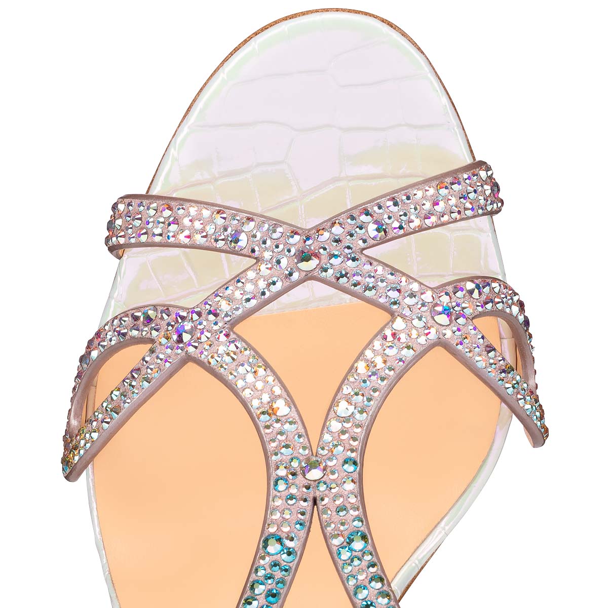 DOUBLE L SANDAL STRASS 100 MULTI/WHITE SUEDE - Shoes - Women 